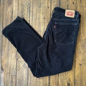 Levi's Women’s Black Wedgie Straight-Leg Corduroy Jeans